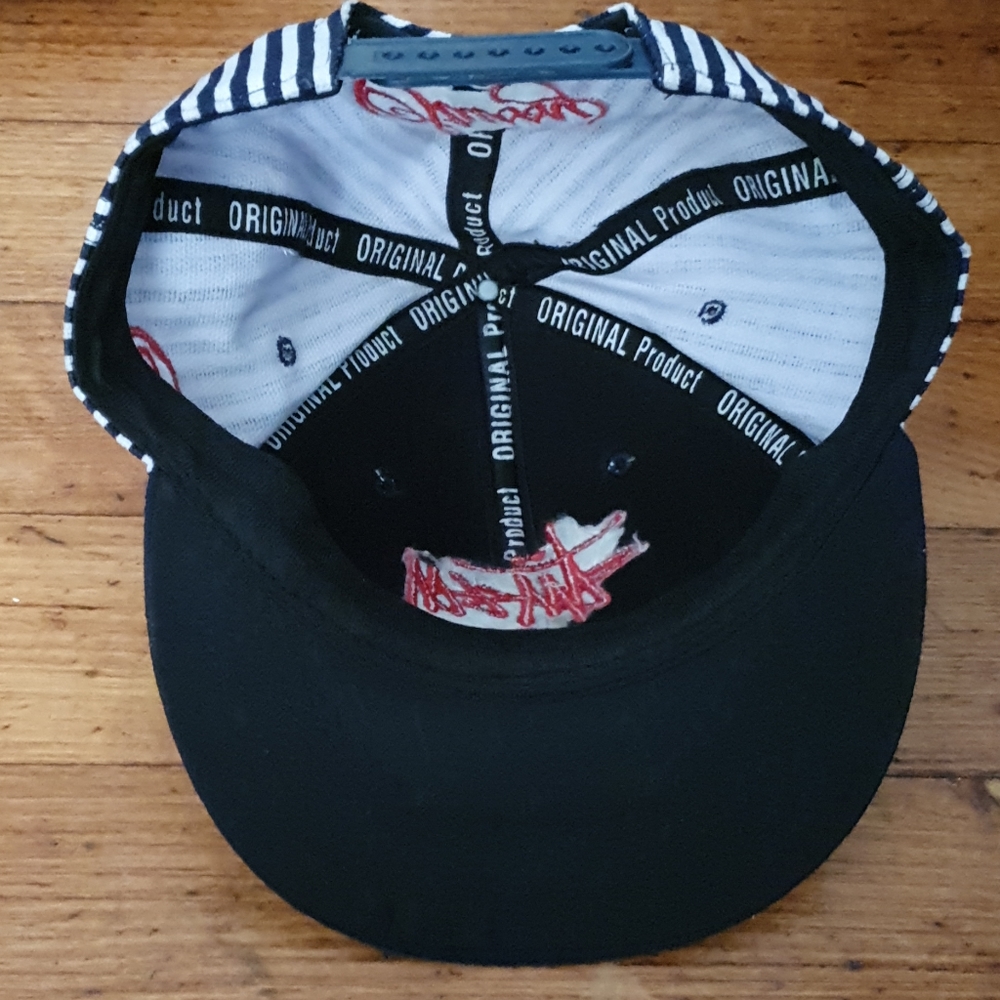 Blue and White Stussy Cap Red Logo - Picture 5 of 8